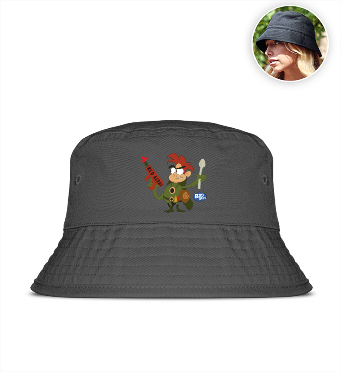 General Hangry - Organic Bucket Hat with Embroidery-7210