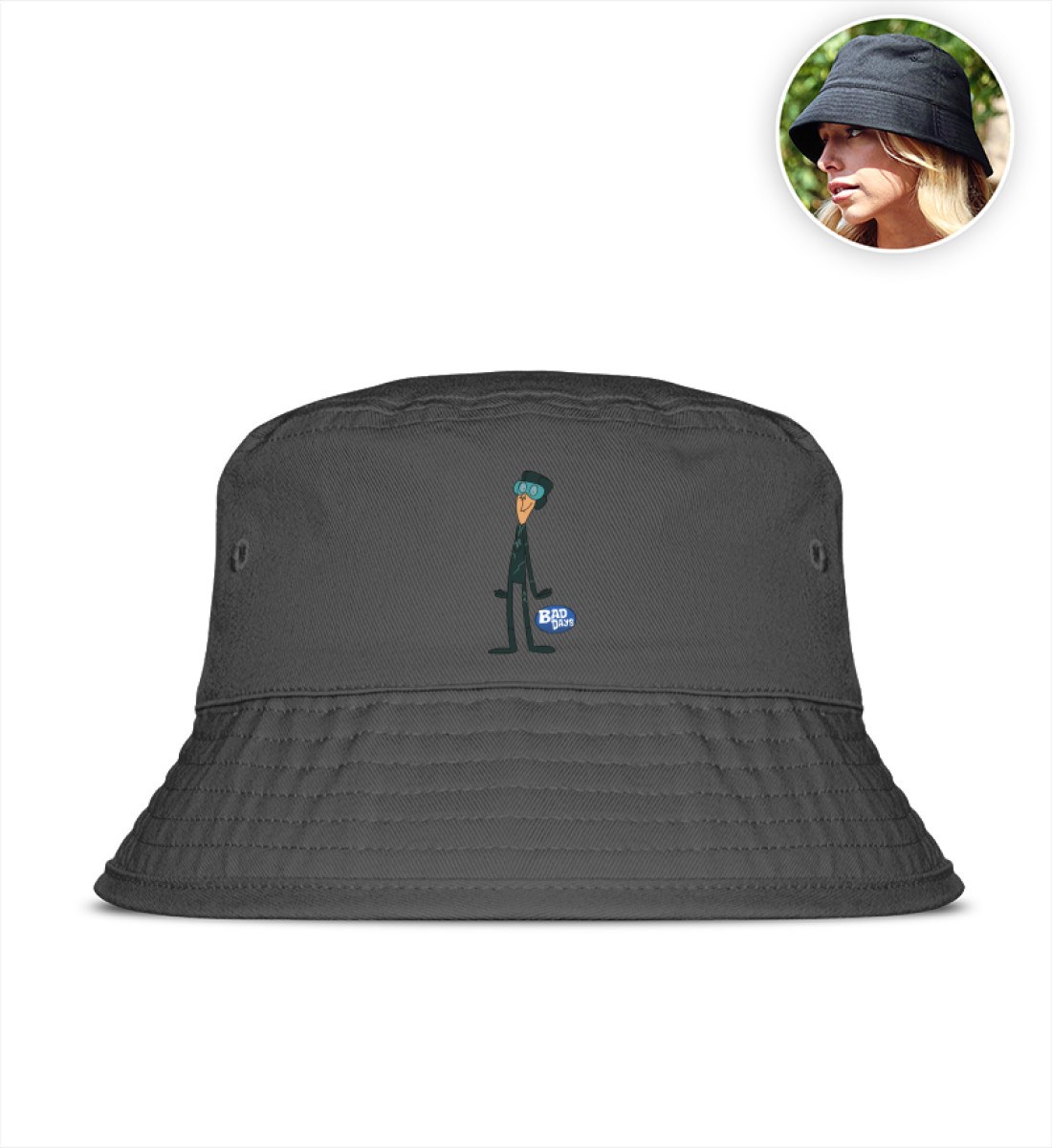 Echo Pulse - Organic Bucket Hat with Embroidery-7210